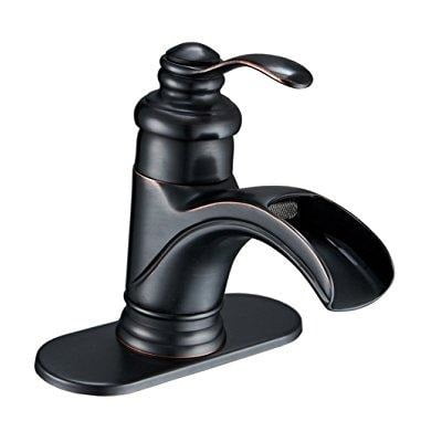 BWE Waterfall Spout Chrome Finish Single Handle One Hole Bathroom Sink Faucet Commercial Lavatory Deck Mount BWE Waterfall Spout Chrome Finish Single Handle One Hole Bathroom Sink Faucet Commercial Lavatory Deck Mount